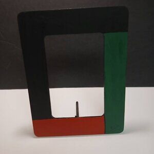 Handcrafted Red, Black & Green Picture Frame / BLM Picture Frame